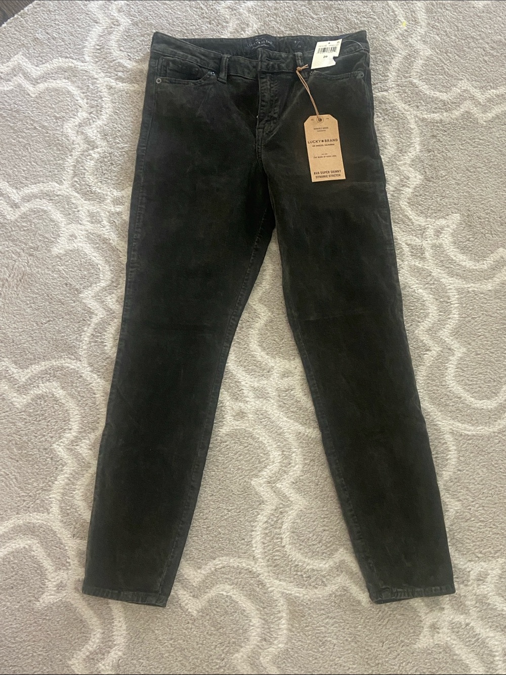 Lucky Brand Men's Charcoal Slim Straight Jeans